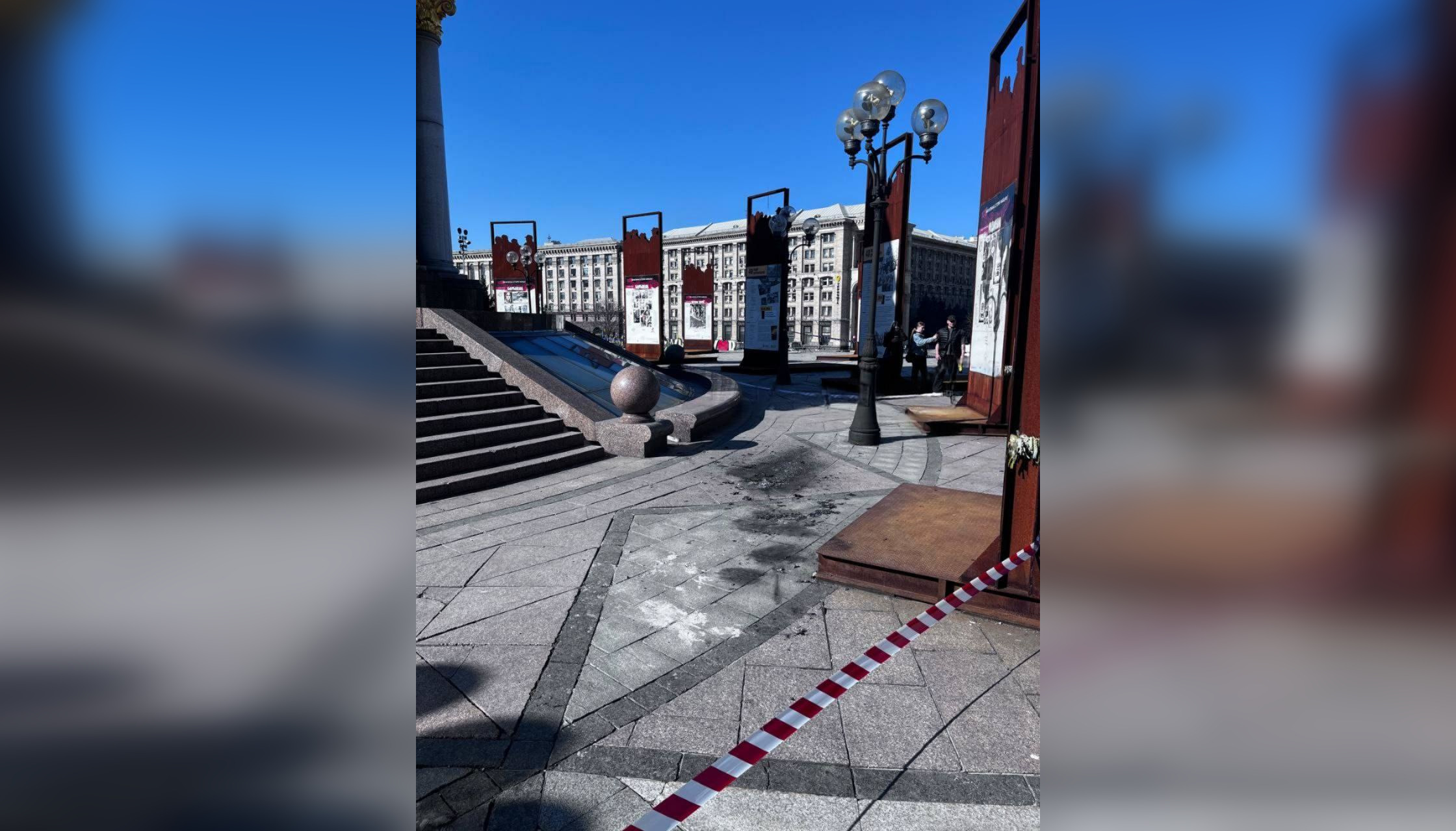 Обломки дрона упали на Майдане возле монумента Независимости: какие последствия атаки на Киев (видео)