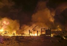 ВС РФ нанесли комбинированный удар по Киевской области: в столице пожар, в Броварах — погибшие (видео)