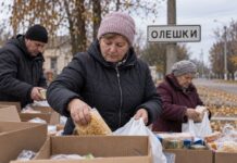Жителям Олешек доставили еще 4 тонны гуманитарной помощи